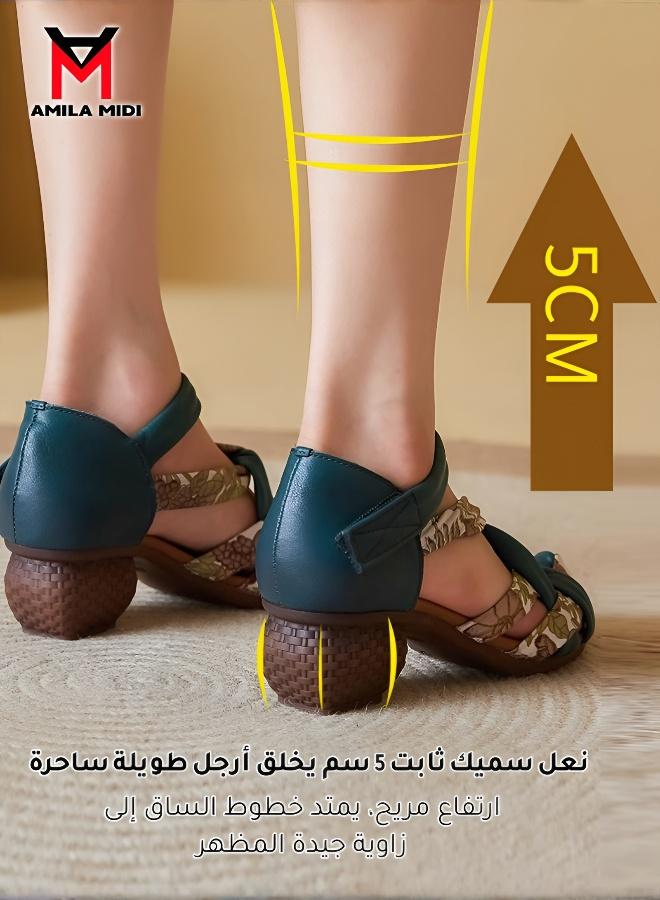 صندل كاجوال عصري بكعب عالٍ وسطح ناعم - Image 3